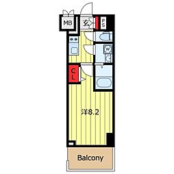 GRANPASEO田端D 1Kの間取図画像
