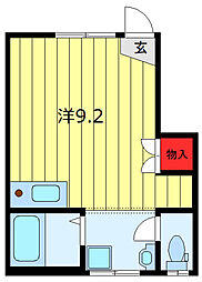 MQuarto熊野前 ワンルームの間取図画像