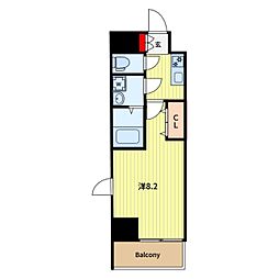 GRANPASEO田端A 1Kの間取図画像