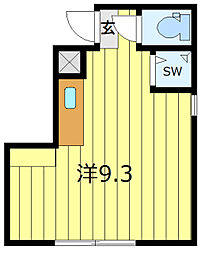 はなれ ワンルームの間取図画像
