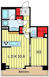 オープンレジデンシア西日暮里道灌山ヒルズ 1LDKの間取図画像