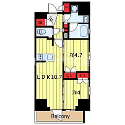 グランエール西日暮里NORTH 2LDKの間取図画像
