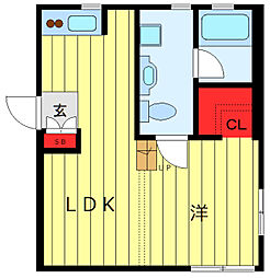 VILLETTAKOMAGOME 1LDKの間取図画像