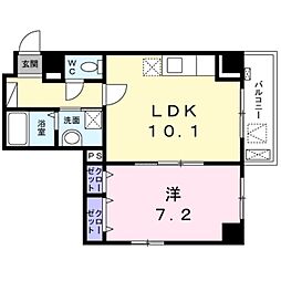 プリムローズ 1LDKの間取図画像