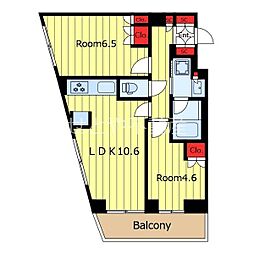 フレンシア田端南 2LDKの間取図画像