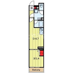 CREATIF文京千駄木 1DKの間取図画像