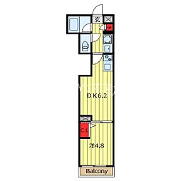 CREATIF文京千駄木 1DKの間取図画像