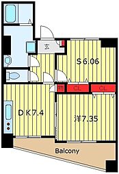 アブレスト西日暮里 1SDKの間取図画像