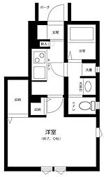 メゾンオルテ 1Kの間取図画像