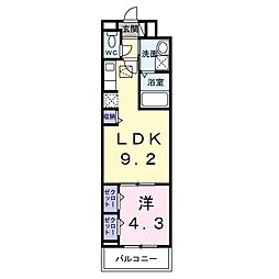 リッシュ メゾン 1LDKの間取図画像