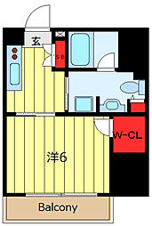 ステイシス町屋 1Kの間取図画像