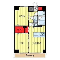 エルフォルテ東日暮里 2LDKの間取図画像