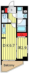 クオリタス田端 1DKの間取図画像