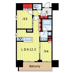 グランエール西日暮里 2LDKの間取図画像