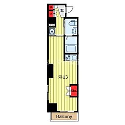 EsTRUTHPlus三ノ輪 ワンルームの間取図画像