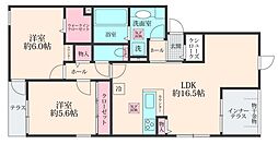 LULU西尾久 2LDKの間取図画像
