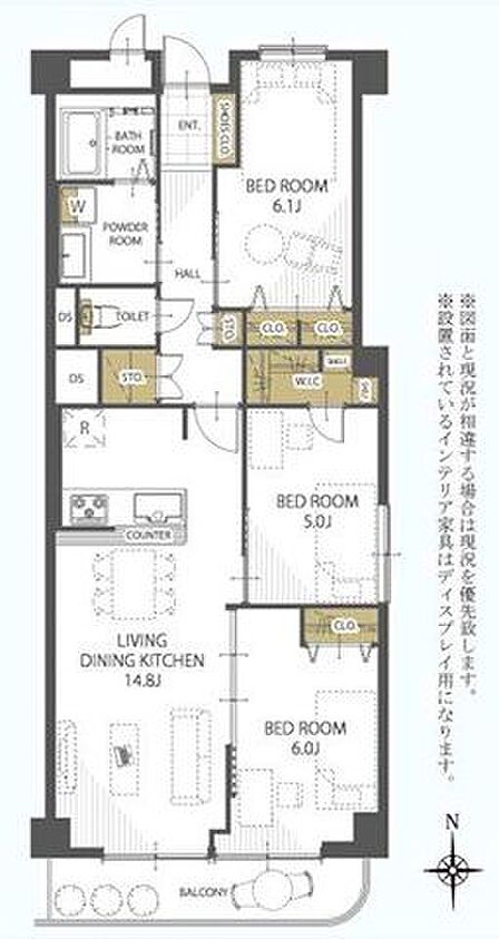 3LDK 間取り