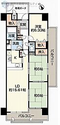 サンヴェール舞子2番館 3LDKの間取図画像