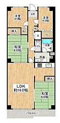 ネオコーポ明舞壱番館 4LDKの間取図画像