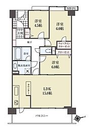 ライオンズマンション船堀グリーンロード 3LDKの間取図画像
