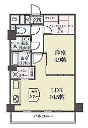 ルミエール東小松川 1LDKの間取図画像
