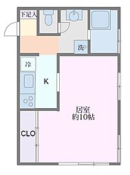 エムケーハイム 1Kの間取図画像