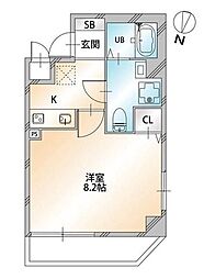 OrchidResidence本駒込 1Kの間取図画像