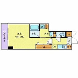 ハーモニーレジデンス新宿イースト 1Kの間取図画像