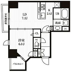 PEAKSカンダ 1LDKの間取図画像