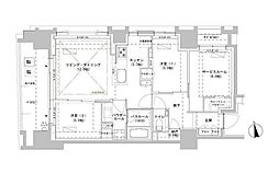 パークスフイア牛込神楽坂 2SLDKの間取図画像