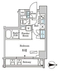 オープンブルーム東日本橋 1Kの間取図画像