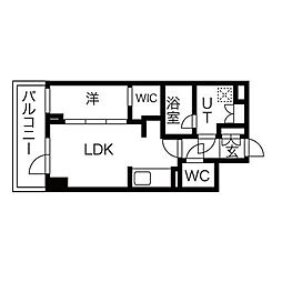シーズンフラッツ高田馬場リバーサイドノース 1DKの間取図画像