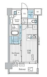 Terra蚕糸の森 1LDKの間取図画像