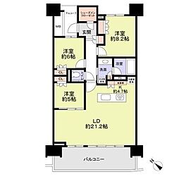 晴海フラッグ サンビレッジ T棟 3LDKの間取図画像