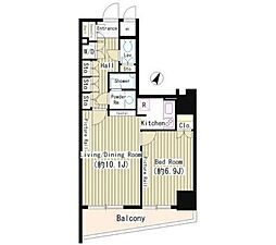 N35イースト 1LDKの間取図画像