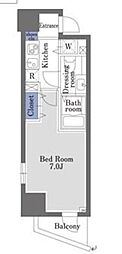 ドゥーエ学芸大学2 1Kの間取図画像