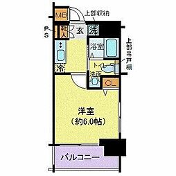 エステムプラザ品川大崎駅前レジデンシャル 1Kの間取図画像