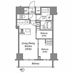 ACPレジデンス錦糸町 2LDKの間取図画像