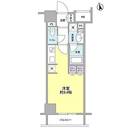 コンフォリア新宿御苑2 ワンルームの間取図画像