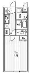 ザパームス大島 1Kの間取図画像