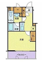 メゾン・ド・ヴィレ市ヶ谷 1Kの間取図画像