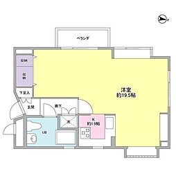 ホメスト池尻 ワンルームの間取図画像