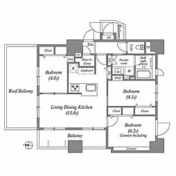 ACPレジデンス中野新橋 3LDKの間取図画像