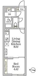 アグライア新宿西落合 1LDKの間取図画像