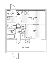 ハーモニーレジデンス山手巣鴨ザ・ガーデン 1DKの間取図画像