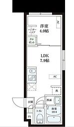 レピュア本郷レジデンス 1DKの間取図画像