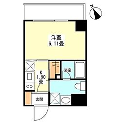 サンクレスト弐番館 1Kの間取図画像