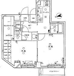 ルーブル渋谷松濤 2Kの間取図画像