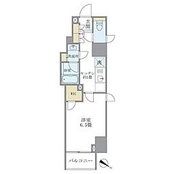 プランドール水天宮 1Kの間取図画像