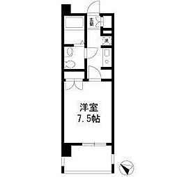 シャリオ本芝 1Kの間取図画像